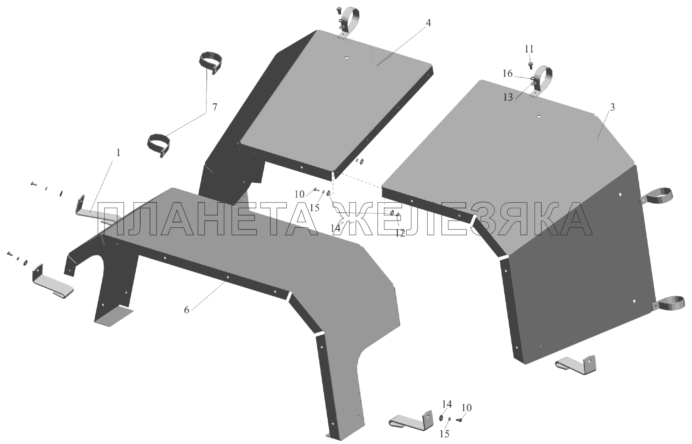 Установка короба 551605-8400031-020 МАЗ-6303A3, 6303A5